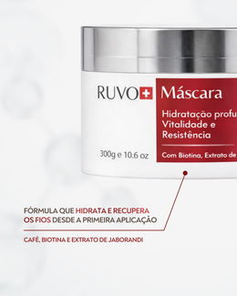 Máscara de Tratamento RUVO Hidratação Profunda e Brilho 300g