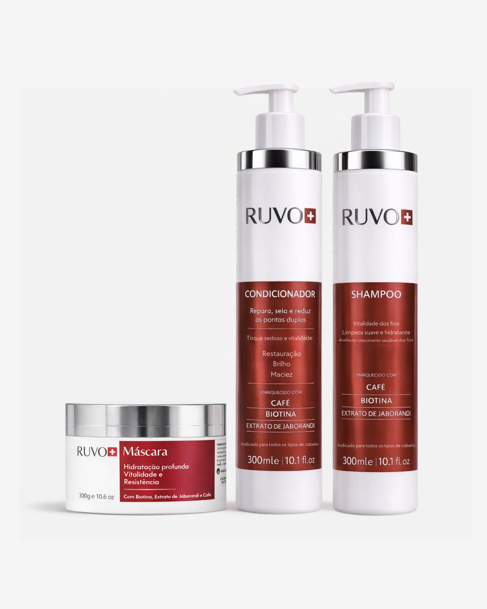 Kit Capilar RUVO Shampoo Condicionador e Máscara Hidratação