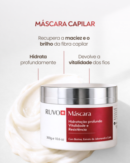 Kit Capilar RUVO Shampoo Condicionador e Máscara Hidratação