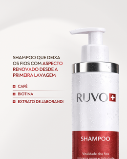 Kit Tratamento Capilar RUVO Shampoo Máscara e Tônico Fortalecedor